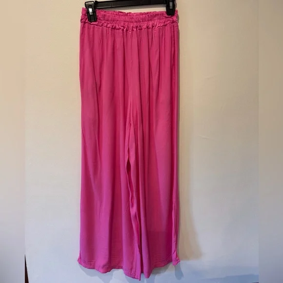 Made in Italy Pink Viscose Palazzo Pants Size M - Picture 2 of 3